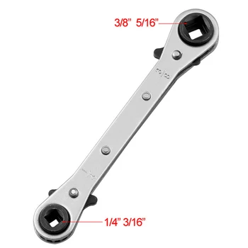 

Silver Gray Ratchet Wrench Steel 140mm Length Hant tool For Refrigeration