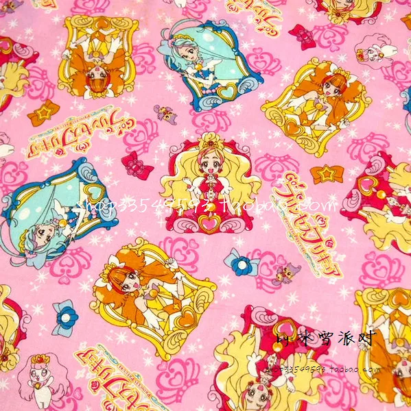 50X140 см Janpese The beauty of Girl Warrior, розовая хлопковая ткань для девочек, Комплект постельного белья, домашняя наволочка, DIY-BK678
