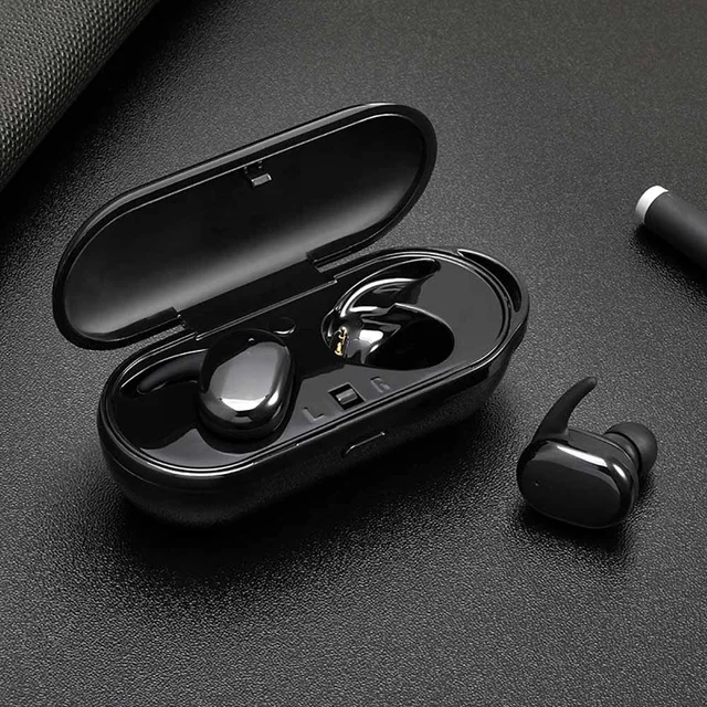 T2C Беспроводная bluetooth-гарнитура мини-наушник динамик для наушников Мобильные наушники стерео спортивные мини наушники-вкладыши водонепроницаемый дизайн - Цвет: T2C black