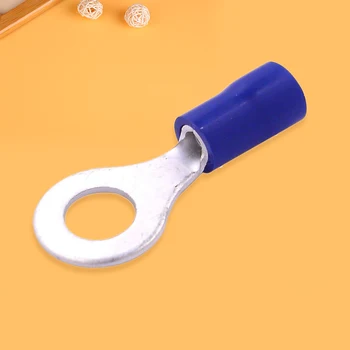 

50pcs Blue 6.4mm Insulated Ring Cable Crimp Terminals for Car Vehicle