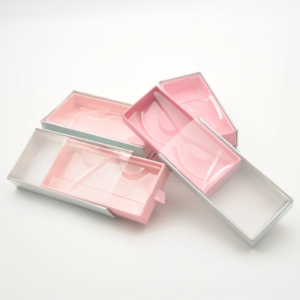 

100/pack wholesale false eyelashes packaging box lash boxes packaging custom logo faux mink lashes clear empty case bulk vendors