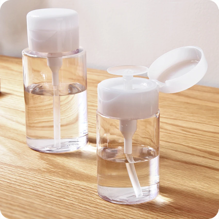 100/150/200ml Shampoo Lotion Storage Bottle Transparent Toner Container Pressed Jar Travel Business Trip Makeup Sub-bottling