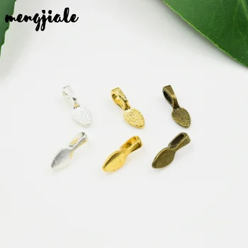 

Hot Sell 50pcs Silver Plated DIY Oval Jewelry Scrabble Glue On Earring Bails For Fitting Glass Cabochon Tiles Pendants 15*5mm