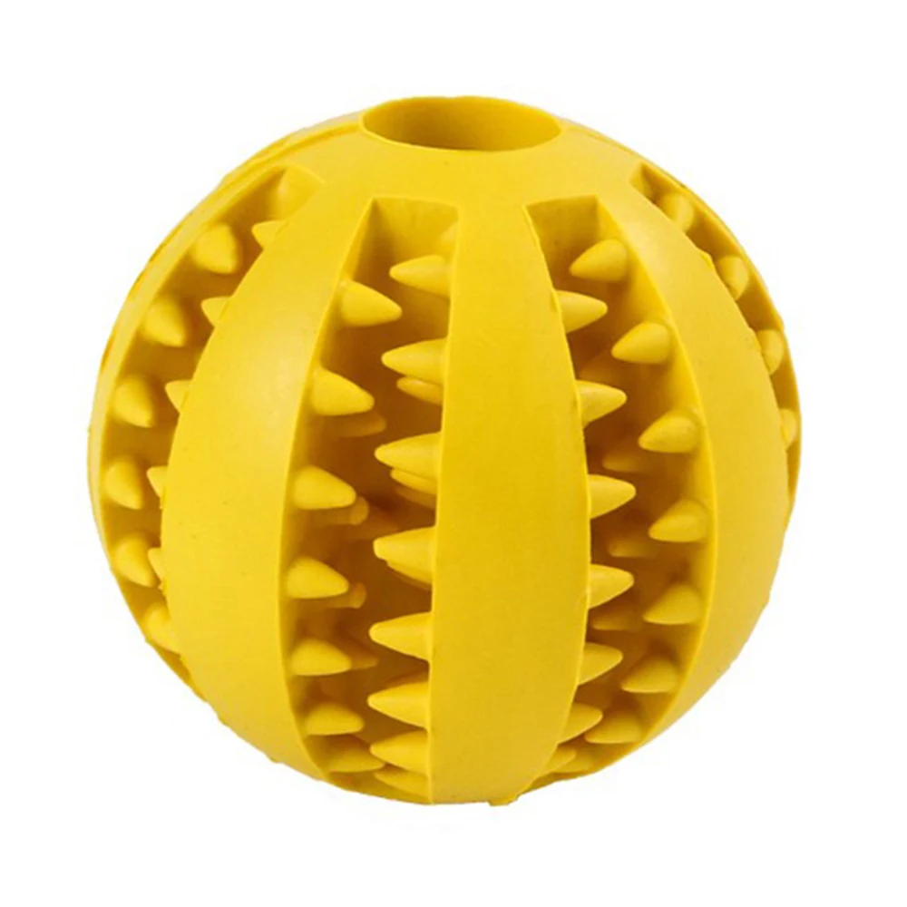 Игрушка для домашних животных, забавный интерактивный эластичный мяч, игрушка для укуса собаки, Очищающий зубы мяч для еды, очень жесткий резиновый мяч - Цвет: Оранжевый