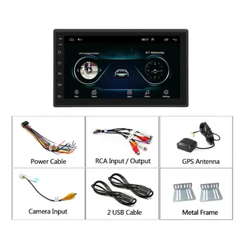 

2 Din for Android radio 7inch GPS Navigation Voice Control MP5 Audio PC Table Car Multimedia Player Rearview Backup