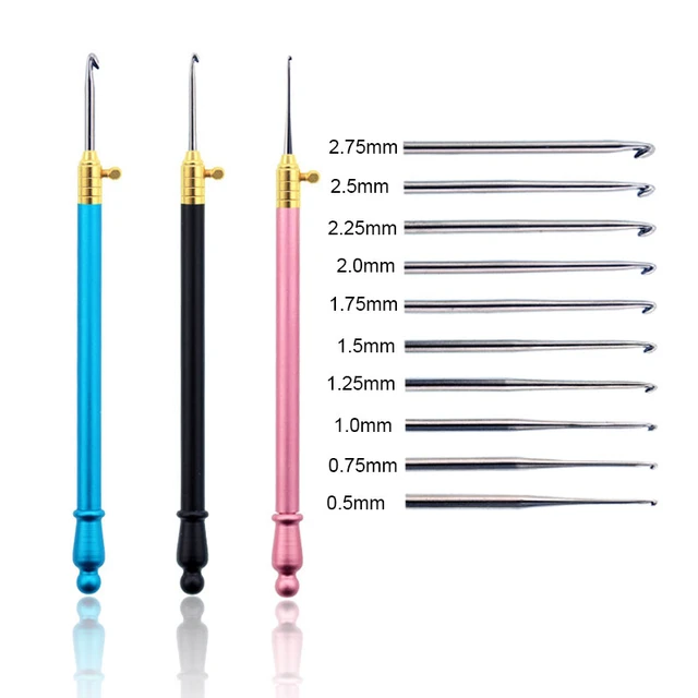 11Pcs/Set Interchangeable Crochet Hooks with 10 Size Needles