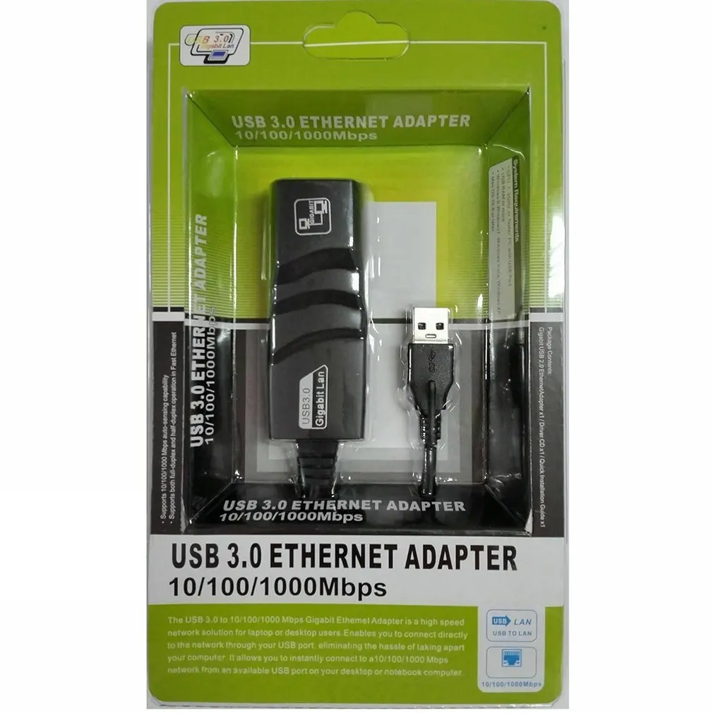 USB 3,0 до 10/100/1000 Мбит/с гигабитный RJ45 Ethernet cетевой адаптер LAN для ПК Mac для компьютера ноутбука аксессуары
