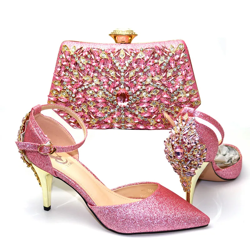 Новейший модный итальянский комплект из туфель и сумочки; ; коллекция года; Цвет Красный; свадебные босоножки и сумочка в комплекте для женщин; вечерние туфли
