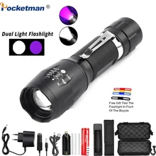 Portable UV Flashlight Black Light 2 in 1 LED flashlight Ultraviolet LED Blacklight Urine Detector for Cats,Pet Stains,Scorpions