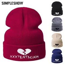 Мужская зимняя шапка унисекс с буквенным принтом, одноцветные шапочки, женская модная вязаная теплая шапка, зимняя одежда, аксессуары