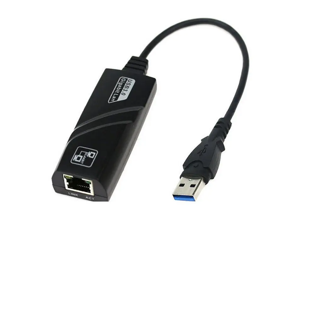 USB 3,0 гигабитная Проводная Ethernet карта USB для RJ45 Ethernet LAN RJ45(10/100/1000) Мбит/с сетевой адаптер Черный