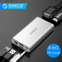 ORICO USB HUB Type C HUB To USB 3.0 Type-C HDMI PD Adapter For Macbox Docking Station 4K 5Gbps High Speed USB C HUB orico aluminum hub type c to type a type c hdmi converter support pd multi function laptop station for macbook pc