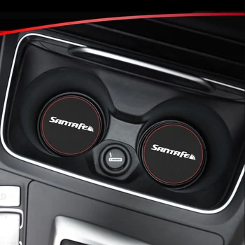 

Car Anti-skid Water Cup Pad Automobile Door Trough Pad Water Cup Cushion Car Interior Water Coaster For Hyundai Santa fe