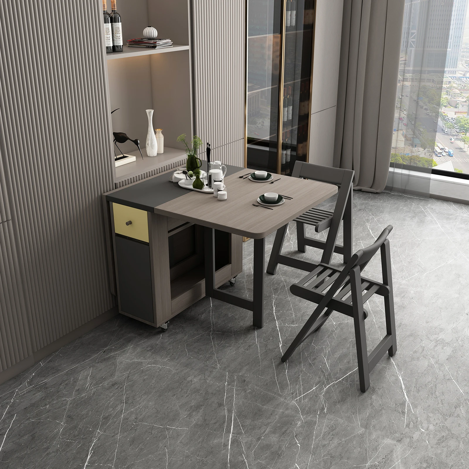 Fashion Folding Dining Table Furniture yemek masasi