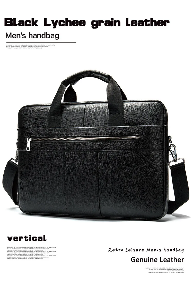 Мужской портфель из натуральной кожи, винтажная классическая мужская сумка-мессенджер, мужская сумка для ноутбука, деловая Натуральная Воловья кожа, сумка на плечо