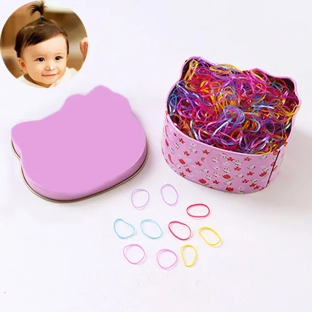 1.5CM Mix Colors 5 700 шт. Подарочная коробка Упакованные детские яркие цветные эластичные резинки для волос милые резинки для волос держатель конского хвоста для девочек повязки для волос аксессуары - Цвет: 1.5CM Mix Colors 5