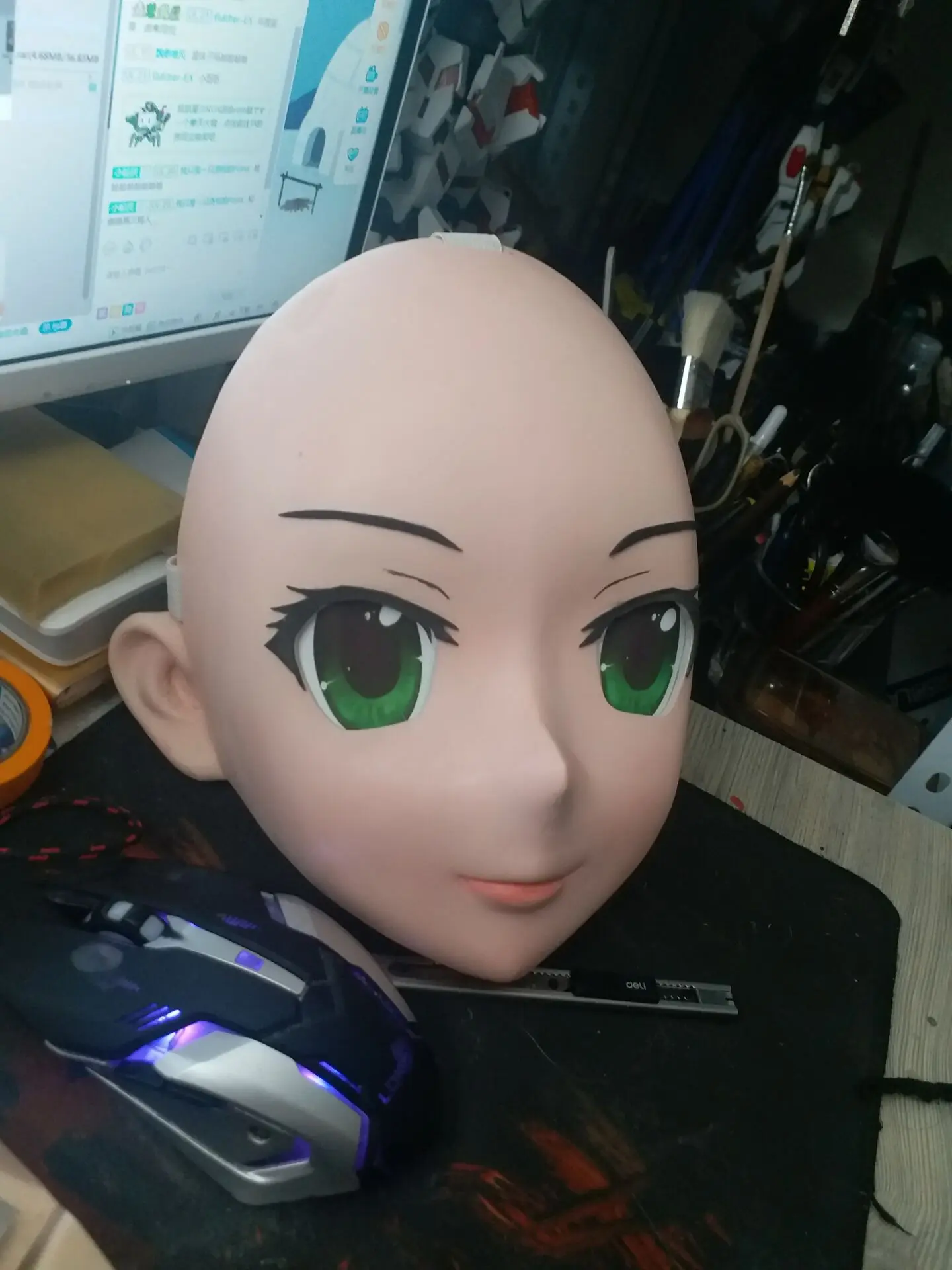 NEW-06) BJD Кигуруми для транссексуалов, Красота макияж Косплэй силиконовая маска Аниме Kigurumi маски резиновые секс куклы