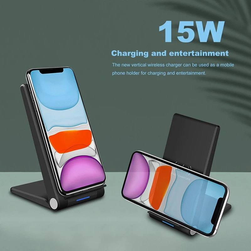 Беспроводное зарядное устройство 15 Вт для iPhone 11 Pro Max XR XS X 8 Plus Chargeur беспроводной для samsung Note10 2 в 1 Подставка для зарядного устройства мобильного телефона