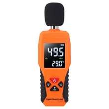 Цифровой уровень звука дБ метров 30 дБ~ 130 дБ децибе шум регистратор детектор диагностический инструмент тестер температуры с подсветкой Горячая