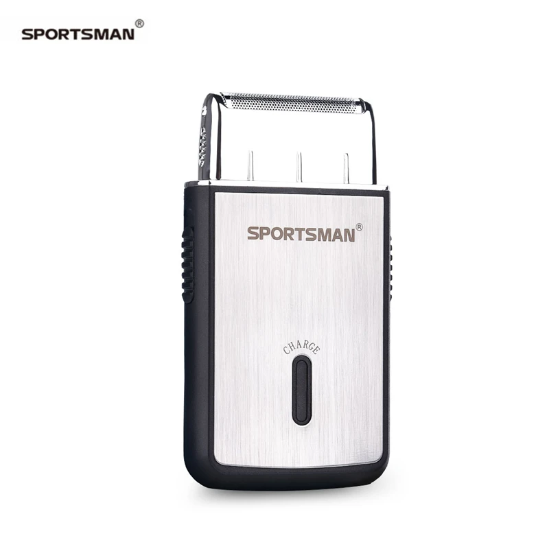 USB зарядка мини-электробритва поршневые одно лезвие из нержавеющей стали головка бритва триммер для бритья бороды бритья+ Запасной нож сеть