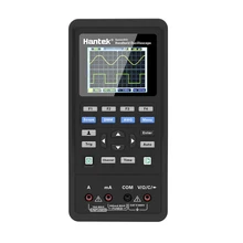 Hantek gerador de onda, 2d72 2d42 osciloscópio digital portátil usb 70mhz 2ch + dmm + awg 2.8 polegada lcd medidor de teste 3 em 1