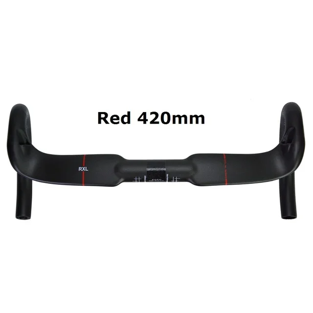 Red 420mm Карбоновый шоссейный руль RXL SL велосипедный руль, углеродный руль 31,8 мм* 400/420/440 мм UD матовый рукоятка - Цвет: Red 420mm