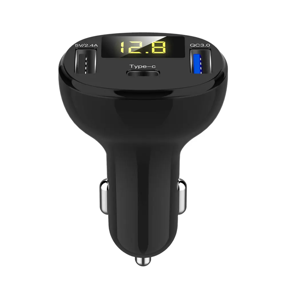 Двойной USB QC3.0+ 2.4A зарядное устройство Автомобильное устройство для быстрой зарядки удобство мобильного телефона один для трех зарядных устройств s эффективный зарядный адаптер