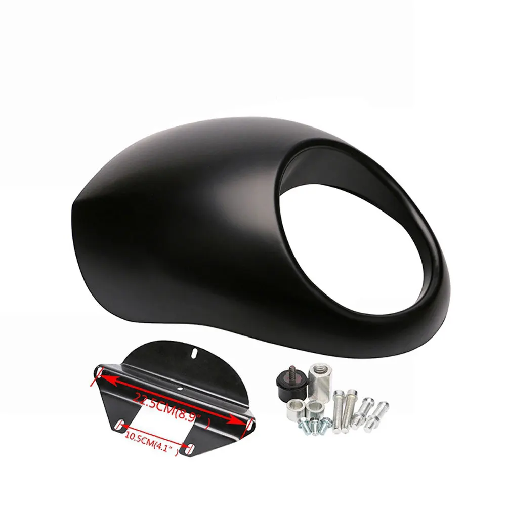 High Quality Motorcycle Black Headlight Fairing For Harley 883 XL 1200 Front Fork Mount Dyna Sportster XLCH