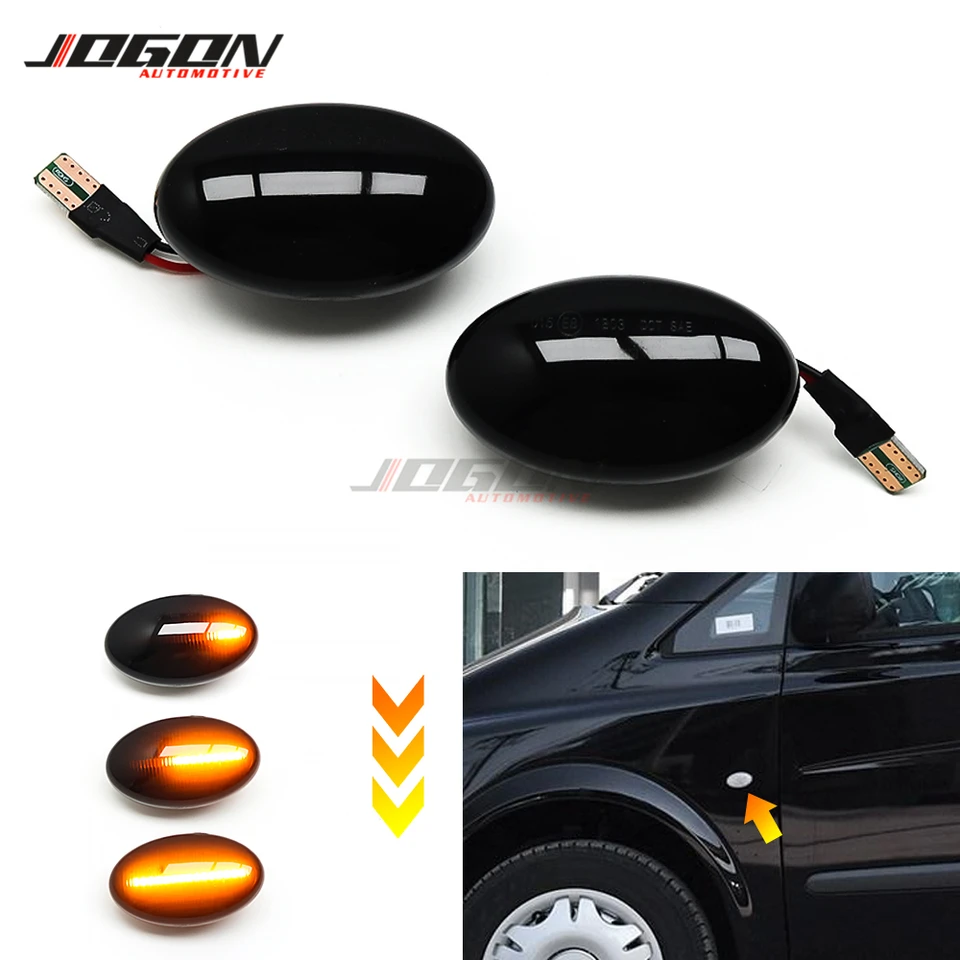 Dynamic Side Indicator for Smart W450 W452 A-Class W168 Citan W415 Vito  W639 Vito W447, 2835 SMD Turn Signal Light, Error Free Flowing Side Marker  on OnBuy