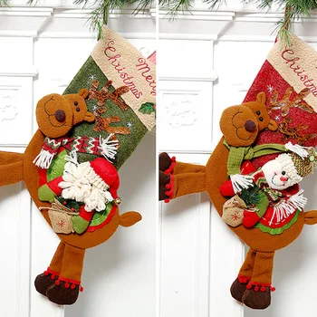 

Christmas Stocking Gift Bags Christmas Decorations for Home New Year Gifts Bag Navidad Socks Natal Tree Decoration Presents