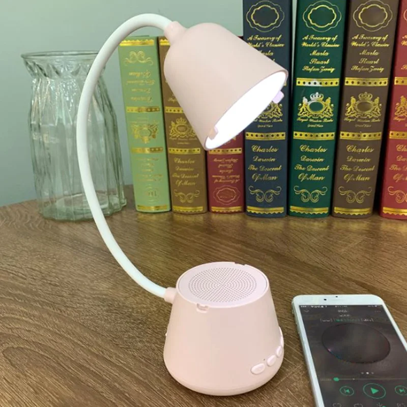 

Portable Household Table Lamp Wireless Bluetooth Speaker Multi-function Card Small Speaker Table Lamp QP2