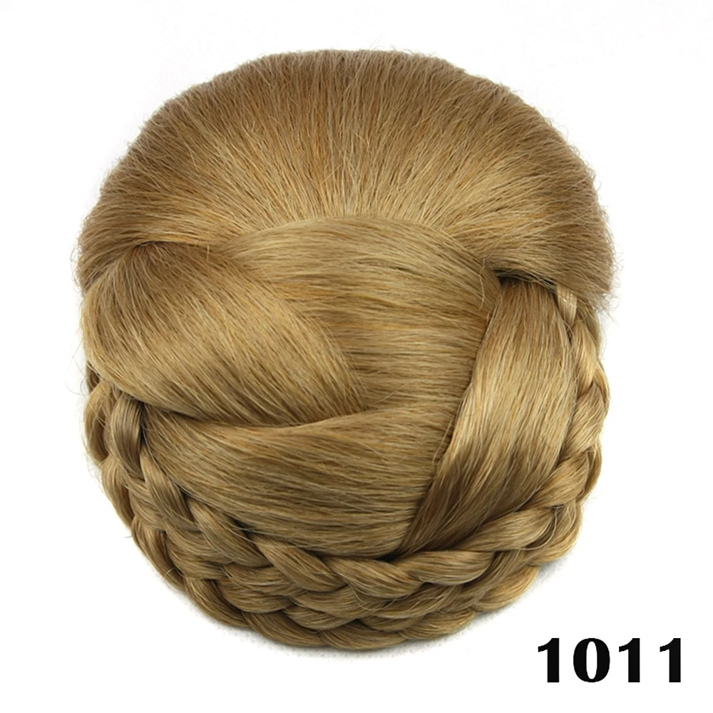 Soowee 6 цветов вязаные плетеные волосы шиньон высокотемпературное волокно синтетические волосы пончик поддельные волосы булочка