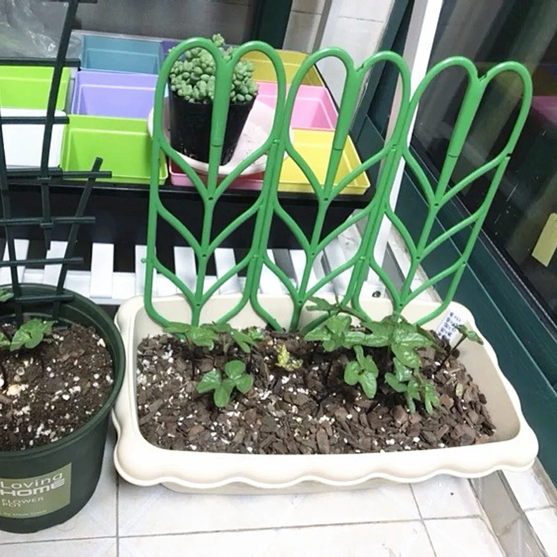 

12 Garden Trellis Climbing Plant Support Stake for Mini Indoor Plants Pots .Flower Pot Gardening Plastic Insert
