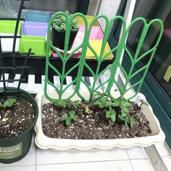 

12 Garden Trellis Climbing Plant Support Stake for Mini Indoor Plants Pots .Flower Pot Gardening Plastic Insert