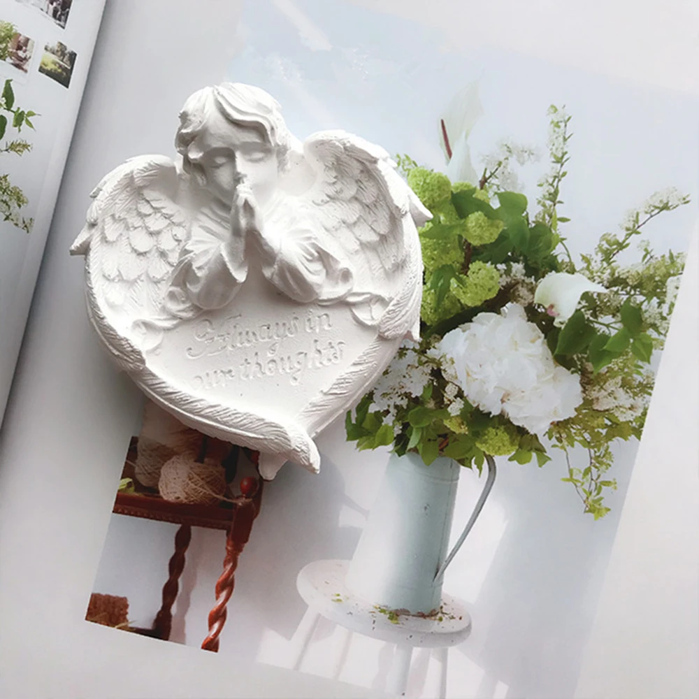 

Always in our thoughts Wishing Boy Angel Silicone Mold Cake Mold Chocolate Cake Decoration Mold Aromatherapy Plaster Mold