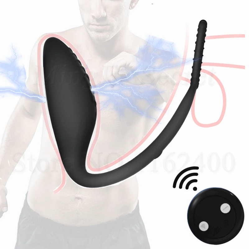 Wireless Control Electric Shock Penis Rings Prostate Massag Electro Anal Plug Cock Ring Clitoral Vibrator Sex Toys For Man Gay | Красота и