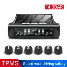 3.5/8/9 Bar sistema di monitoraggio della pressione dei pneumatici TPMS solare sensore esterno pressione dei pneumatici Monitor di allarme per auto in tempo reale per camion
