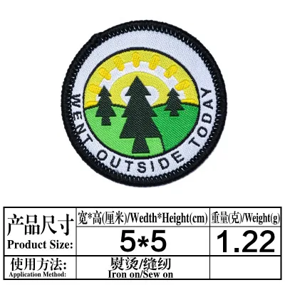 Cartoon round Boy Scout embroidered logo customized children's clothing accessories back glue patch Clothes Cute Patchs for DIY 
