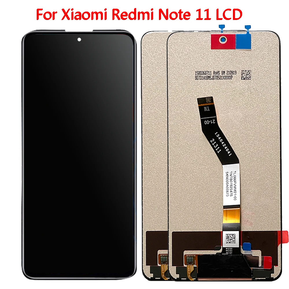 

6.6 3,5 дюйма Оригинальный ЖК для Redmi Note11 ЖК-дисплей с сенсорным экраном и дигитайзером в сборе, замена без рамки