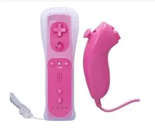 Соматосенсорная игра, ручной контроллер для wii U Gamepad встроенный ускоритель с резиновой крышкой Прямая - Цвет: RIGHT AND LEFT