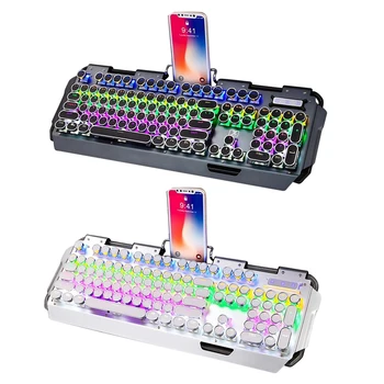 

Backlit Gaming Keyboard Mechanical Keyboard Retro Punk Wired Gaming Keyboard Multiple Light Effect for PC Laptop Computer