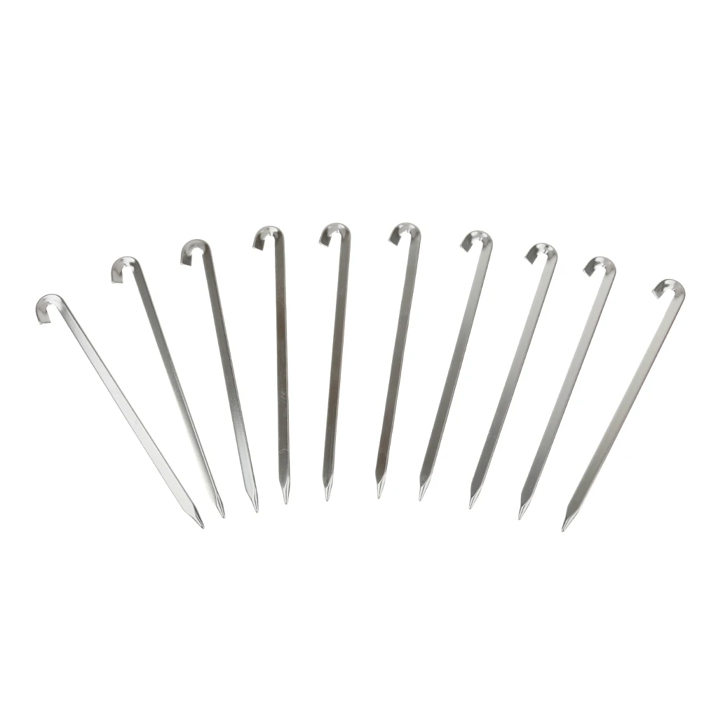 

10x Ball Cords Fixing Wire for Canopy Tent Tarp with 10x Tent Pegs Stakes Fixing Spikes