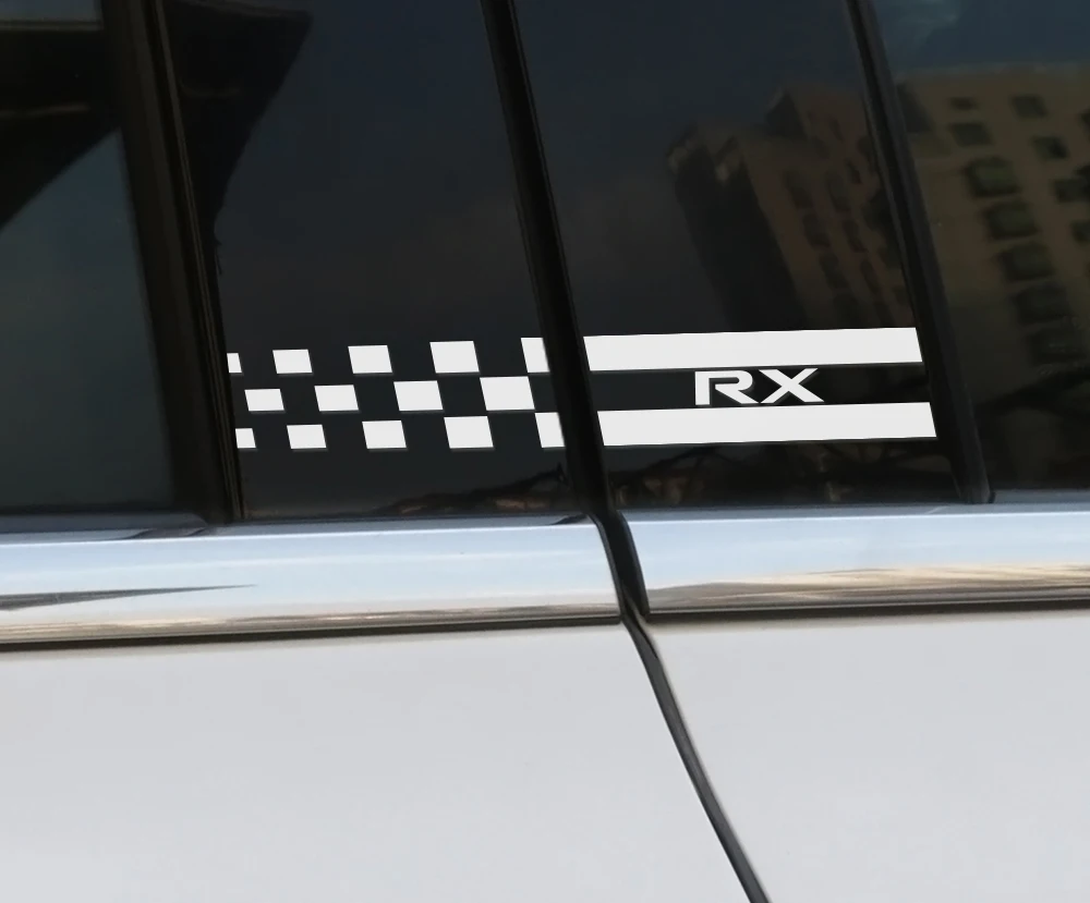 2PCS For Lexus RX 300 330 IS 250 300 GX 400 460 UX 200 NX LX LS GS ES CT200h Fsport Car Window B Pillars Stickers Accessories (2)