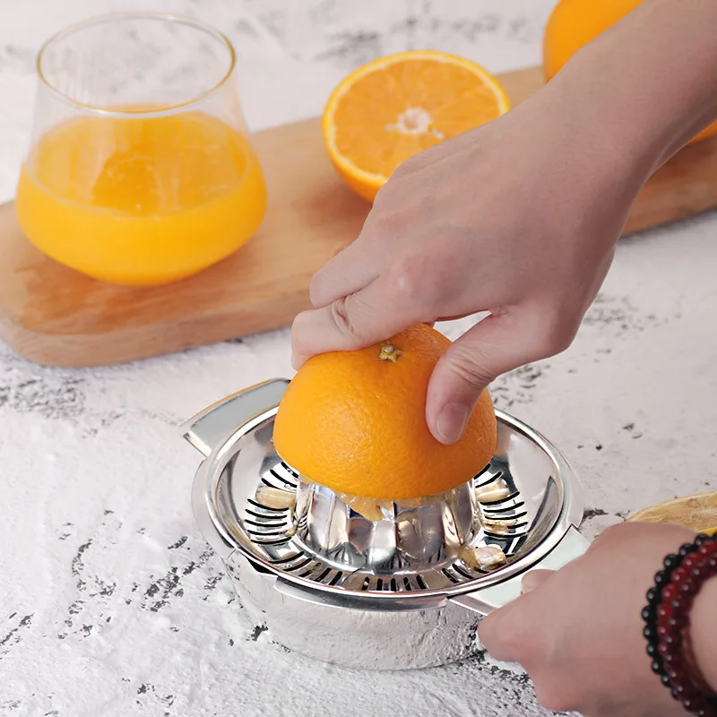 Lemon Press Juicer 304 Stainless Steel Lemon Clip Manual Squeezed Orange Maker Infant Fruit Juicer Orange Squeezer