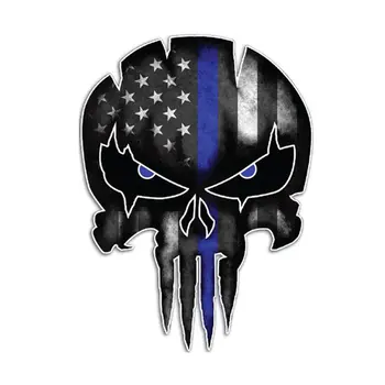 

Skull Decal for Car Vinyl Police Window Motorcycle Laptop Truck Army Navy Military For Jeep Sticker Bumper Reflective Sticker