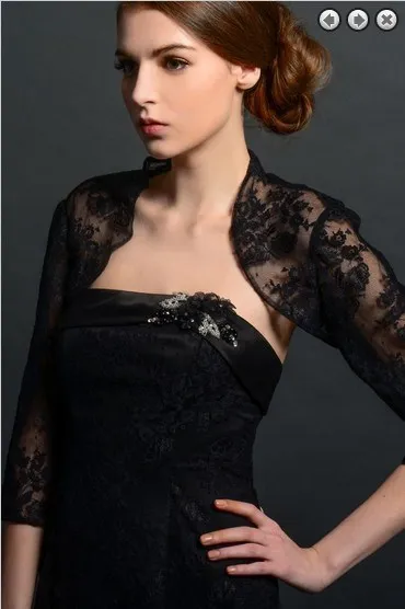 Длинное Элегантное Вечернее Платье, вечерние платья vestido de noiva formales, длинные черные платья для матери невесты с кружевным жакетом