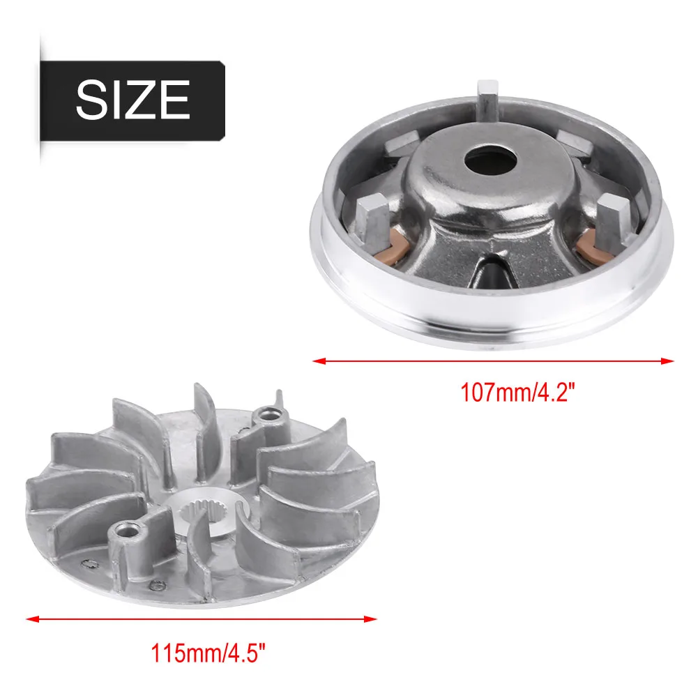 Фирменная Новинка замена aftermarket нажимной Комплект сцепления Вариатор в сборе комплект подходит для GY6 ролик для скутера 125cc 150cc 157QMJ