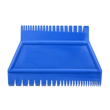 

uxcell 1PCS MS15 Wood Grain Tool Ladder Rubber Graining Pattern Scraper Paint Decoration Blue