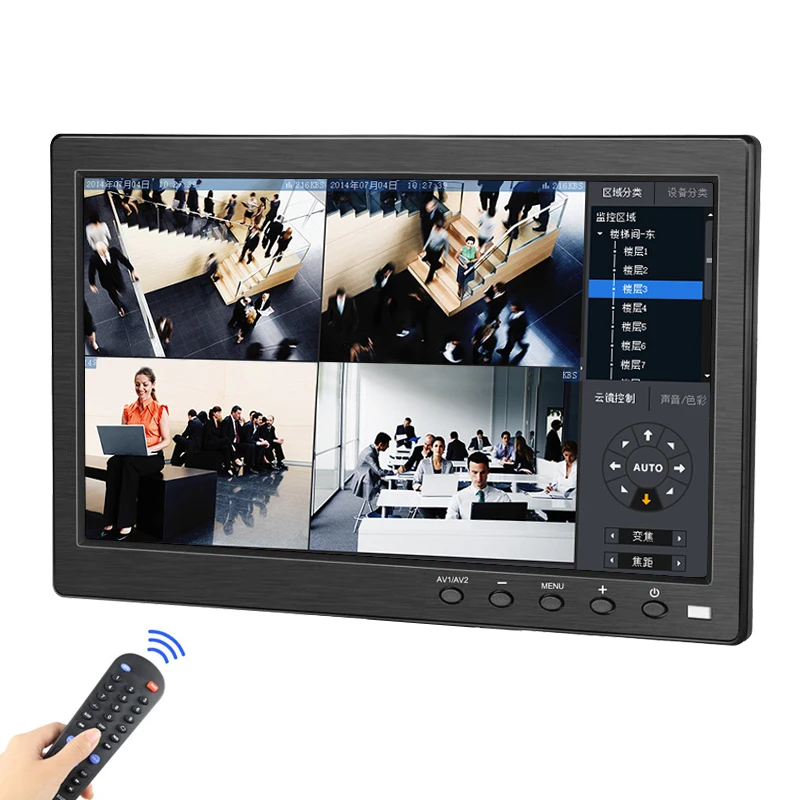 10.1 Inch 1920x1200 Portable Monitor with VGA HDMI BNC USB Input for PS3/PS4 XBOX360 Raspberry Pi Windows 7 8 10 System CCTV