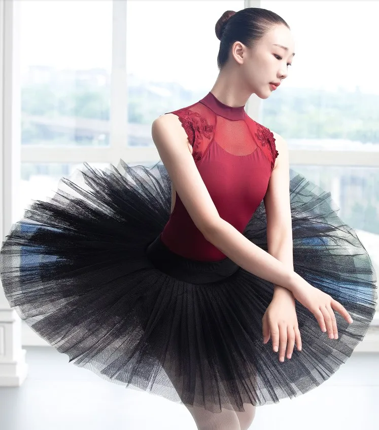 

Ballet gymnastics leotard Mandarin Collar Gymnastic Body Suit Women Adult Dance Lace Dance wear ballet leotards for women